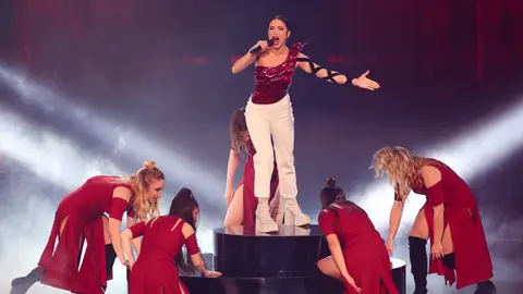 Blanca Paloma en plena actuación en Eurovisión 2023 Blanca Paloma en plena actuación en Eurovisión 2023