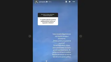 Captura de la historia de Joana Sanz en su Instagram Captura de la historia de Joana Sanz en su Instagram