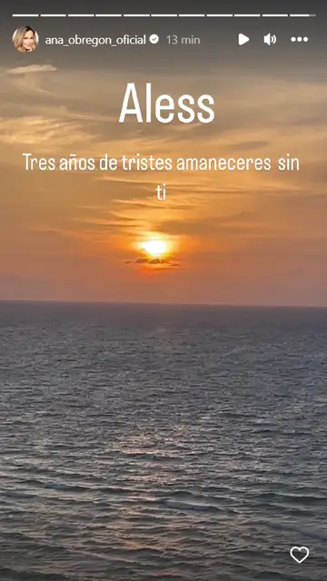 Captura de pantalla del mensaje de Ana Obregón a su hijo Captura de pantalla del mensaje de Ana Obregón a su hijo