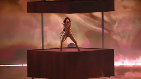 La cantante sueca Loreen en su actuación en Eurovisión 2023 La cantante sueca Loreen en su actuación en Eurovisión 2023