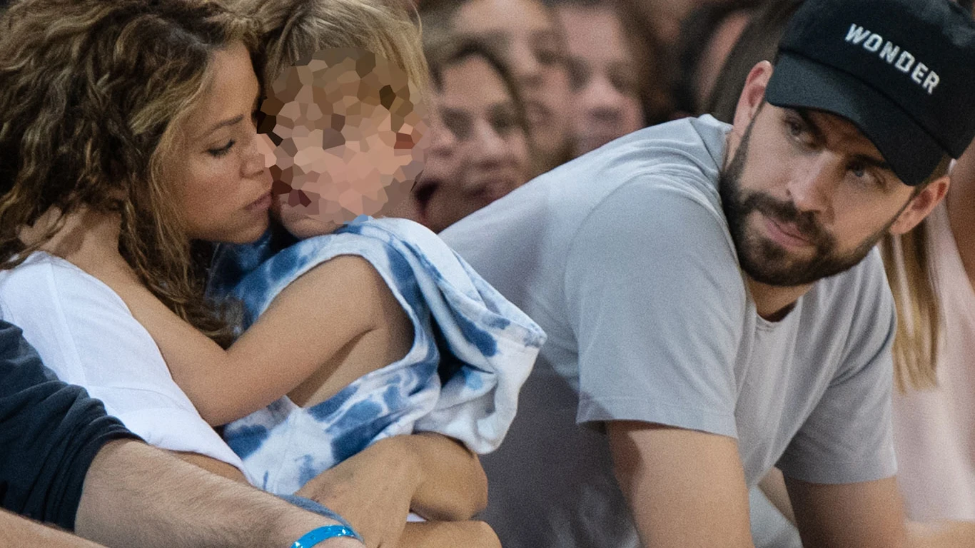Shakira, Piqué y su hijo Sasha Shakira, Piqué y su hijo Sasha