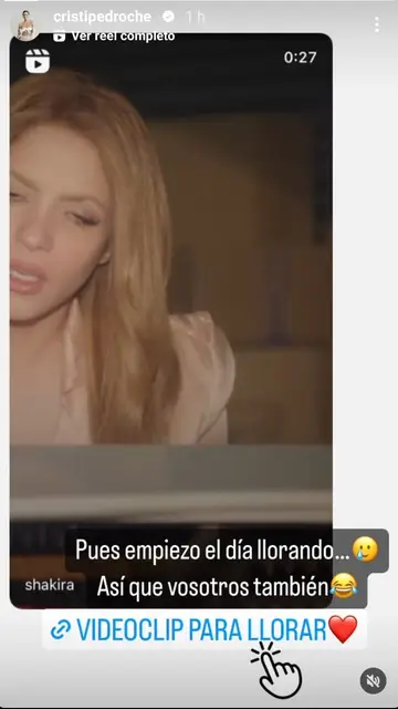 Cristina Pedroche comparte el videoclip de Shakira Cristina Pedroche comparte el videoclip de Shakira