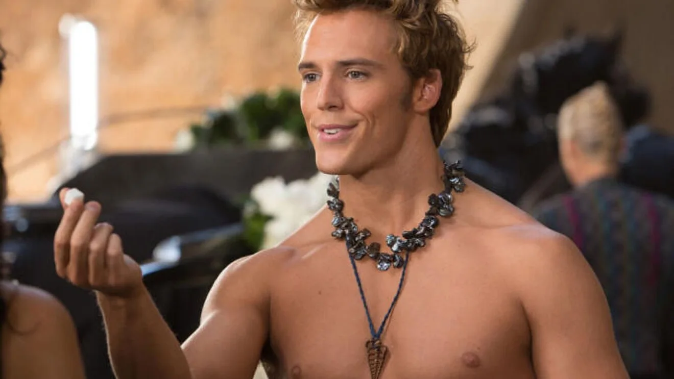 Sam Claflin como Finnick Odair en 'Los juegos del hambre'