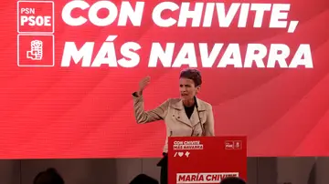 La candidata a la presidencia del Gobierno de Navarra María Chivite