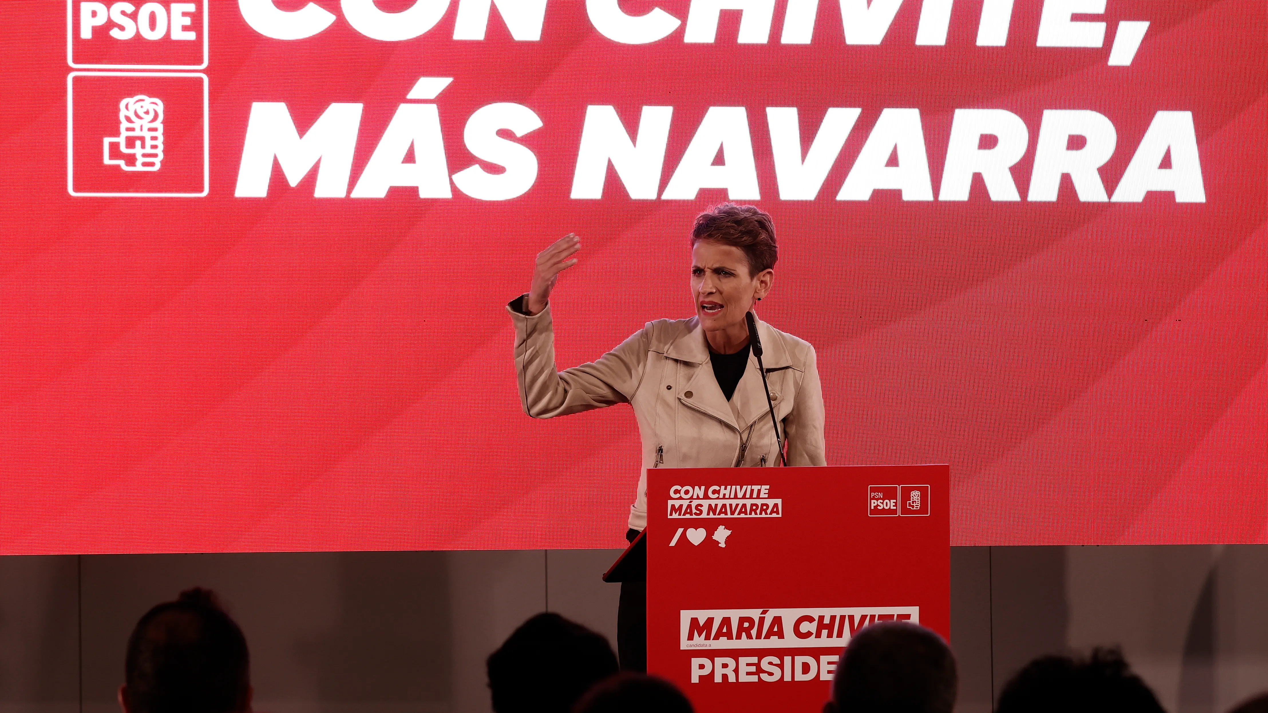 La candidata a la presidencia del Gobierno de Navarra Mar&iacute;a Chivite