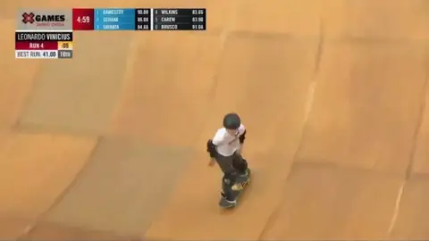 Leonardo Vinicius, en acción en los X Games Leonardo Vinicius, en acción en los X Games