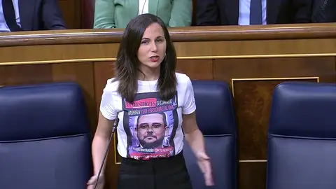 Ione Belarra durante la sesión de control en el Congreso de los Diputados Ione Belarra durante la sesión de control en el Congreso de los Diputados