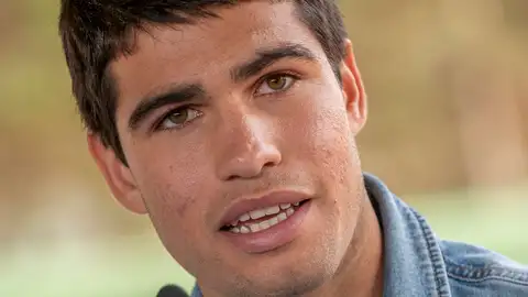 Carlos Alcaraz en rueda de prensa Carlos Alcaraz en rueda de prensa