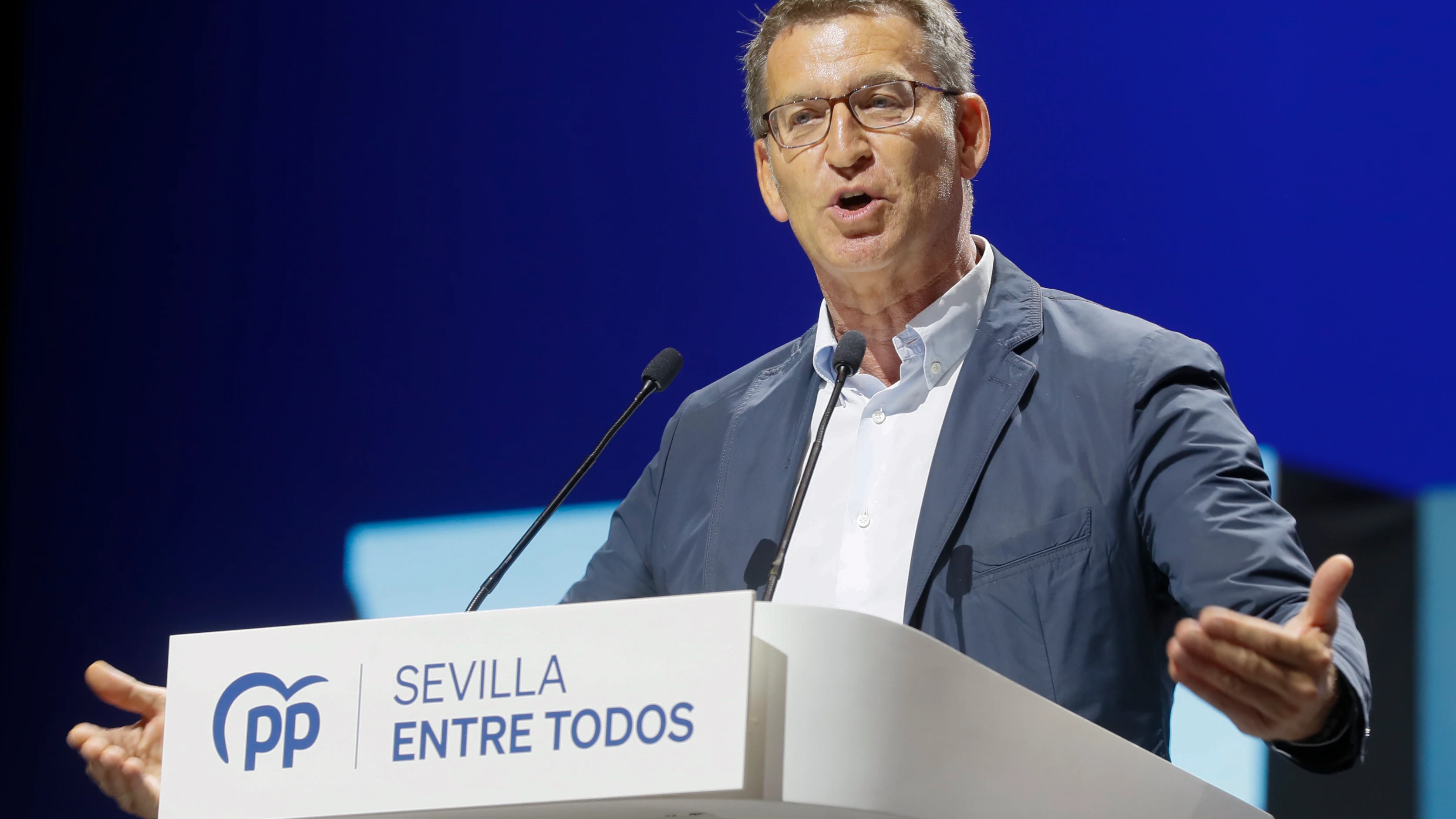 El l&iacute;der del Partido Popular (PP), Alberto N&uacute;&ntilde;ez Feij&oacute;o