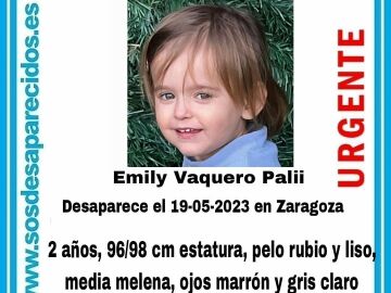 Alerta de la desaparición de Emily Vaquero Palii 