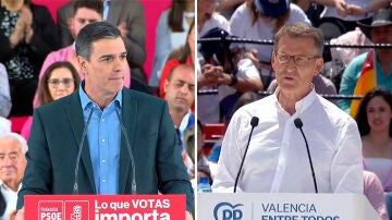 Pedro Sánchez y Alberto Núñez Feijóo