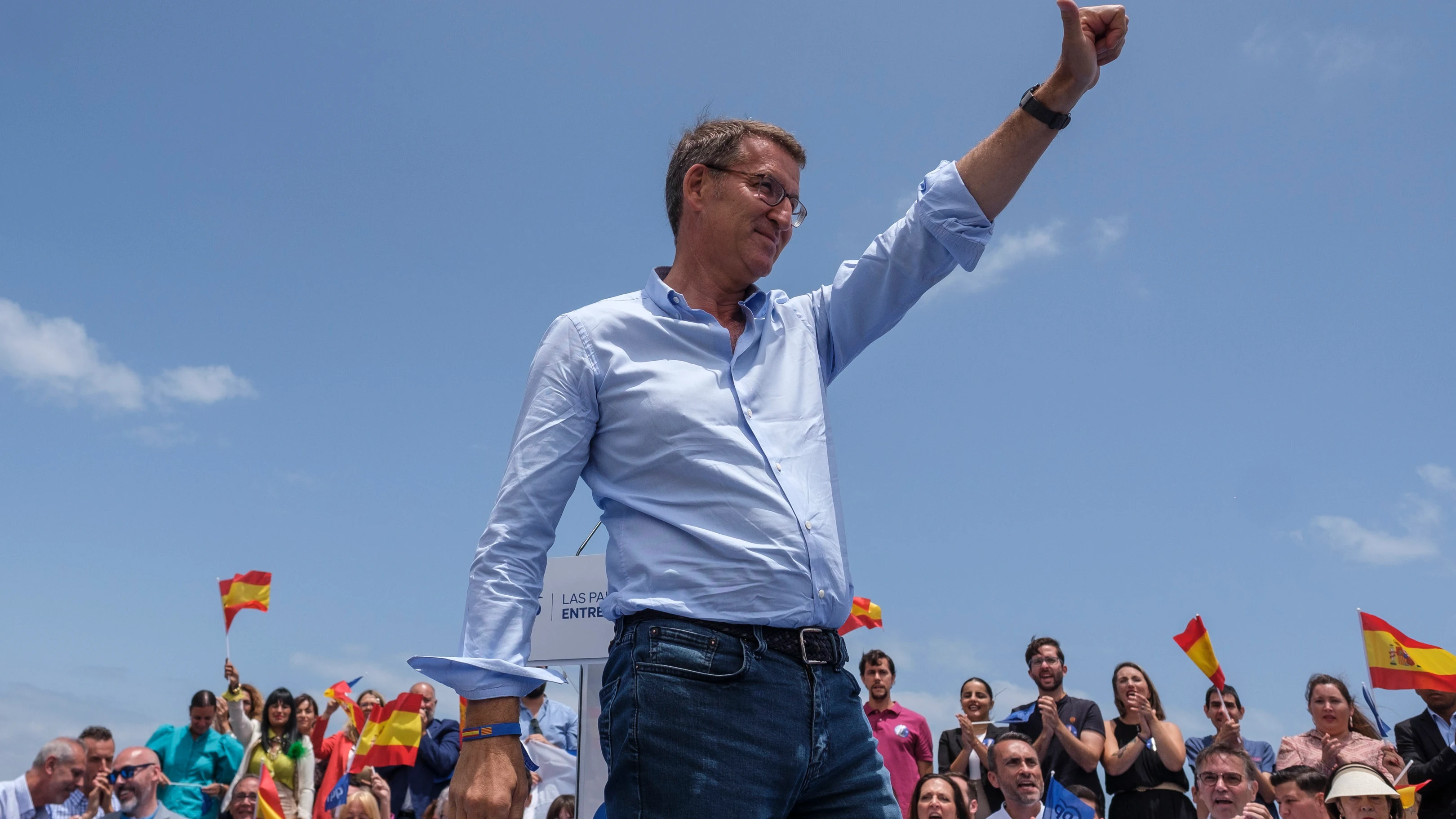 El presidente del PP, Alberto Núñez Feijóo, participa en un acto de campaña El presidente del PP, Alberto Núñez Feijóo, participa en un acto de campaña