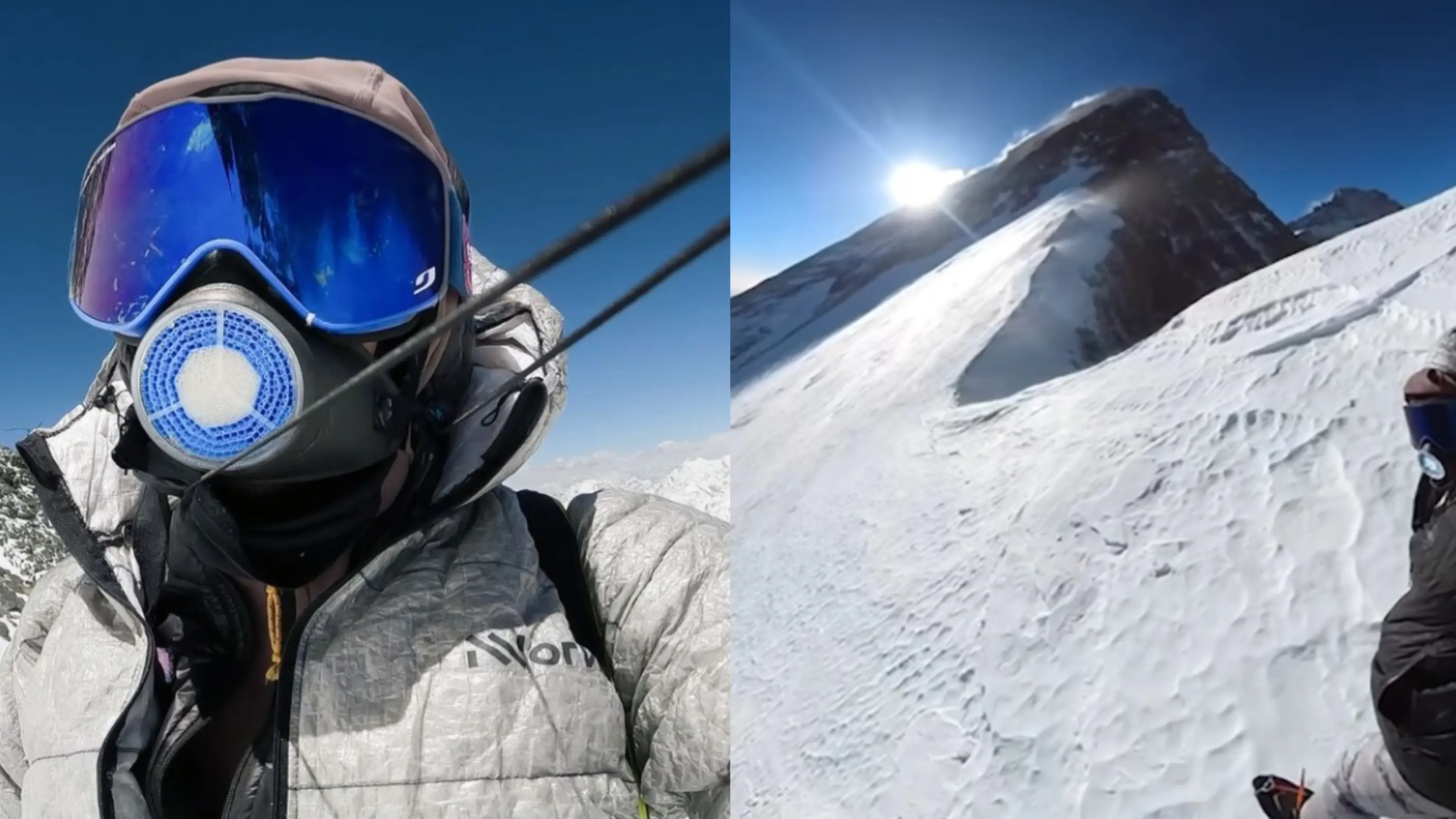 Kilian Jornet escalando el Everest por la arista oeste