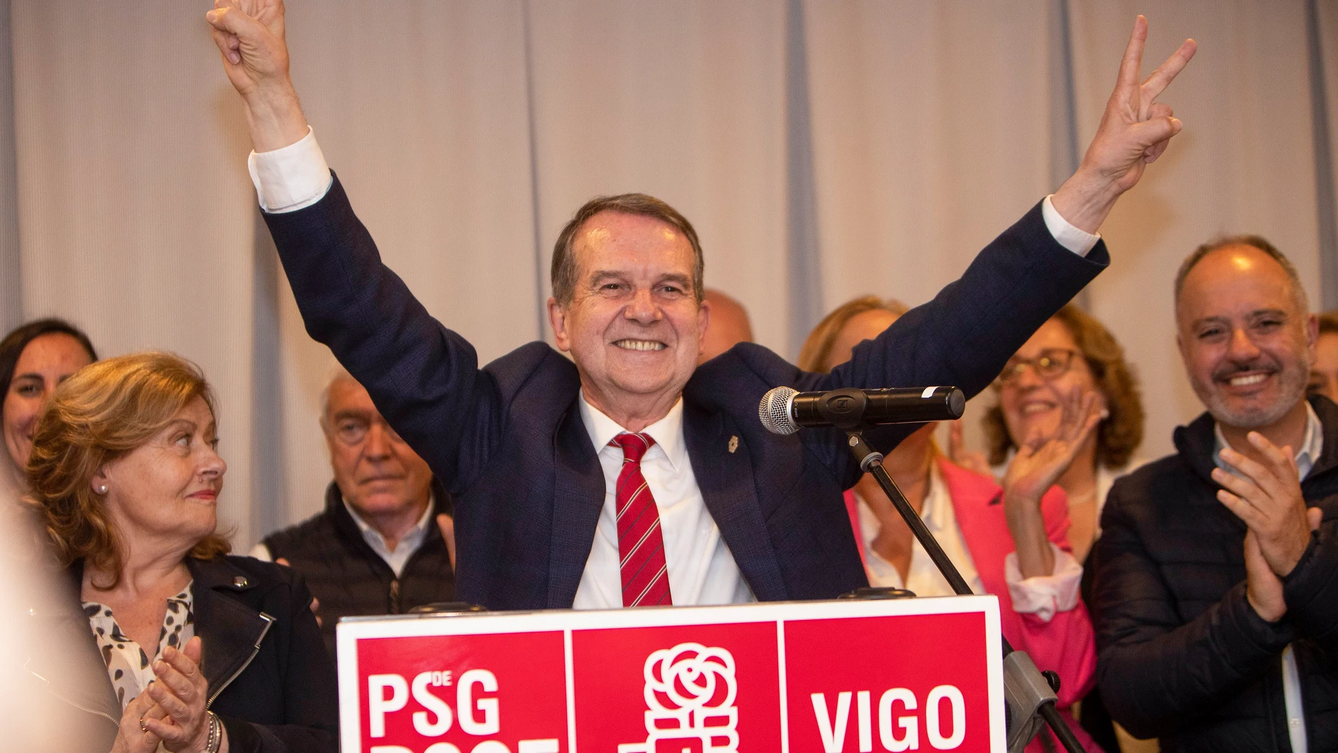 Abel Caballero, el alcalde de Vigo, comparece tras conocerse los resultados electorales