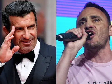 Luis Figo y Roberto Sotomayor Luis Figo y Roberto Sotomayor