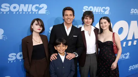 James Marsden con sus tres hijos Jack, Mary Jane y Luca James Marsden con sus tres hijos Jack, Mary Jane y Luca
