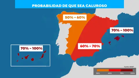 Mapa del calor en verano Mapa del calor en verano