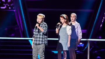 Andriy, Emma y Barbare llenan de energía el plató de ‘La Voz Kids’ con ‘Cry me out’ 
