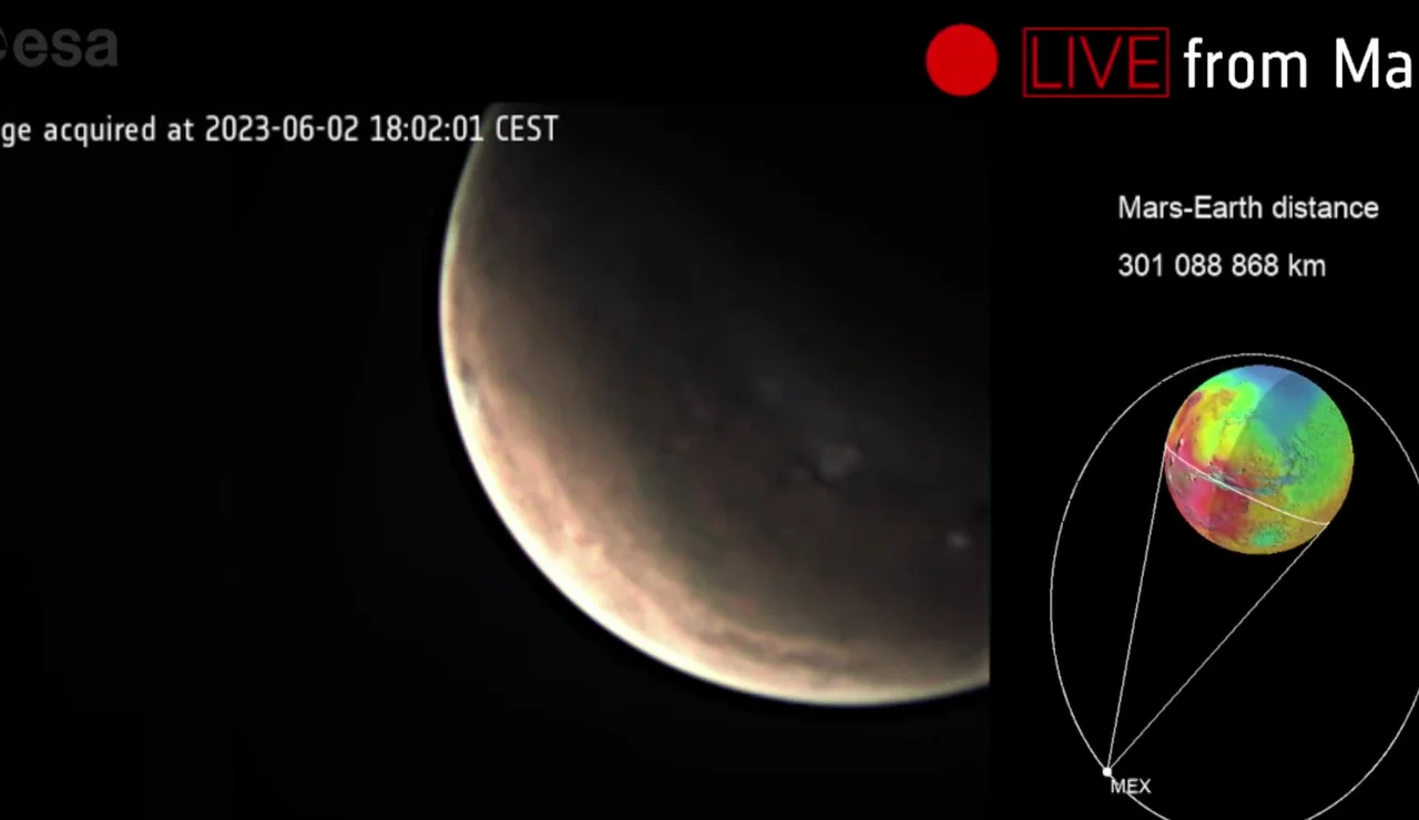 Primeras imágenes tomadas en vivo desde el planeta rojo
