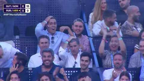 La reacción del público tras el "histórico" punto de Momo González La reacción del público tras el "histórico" punto de Momo González