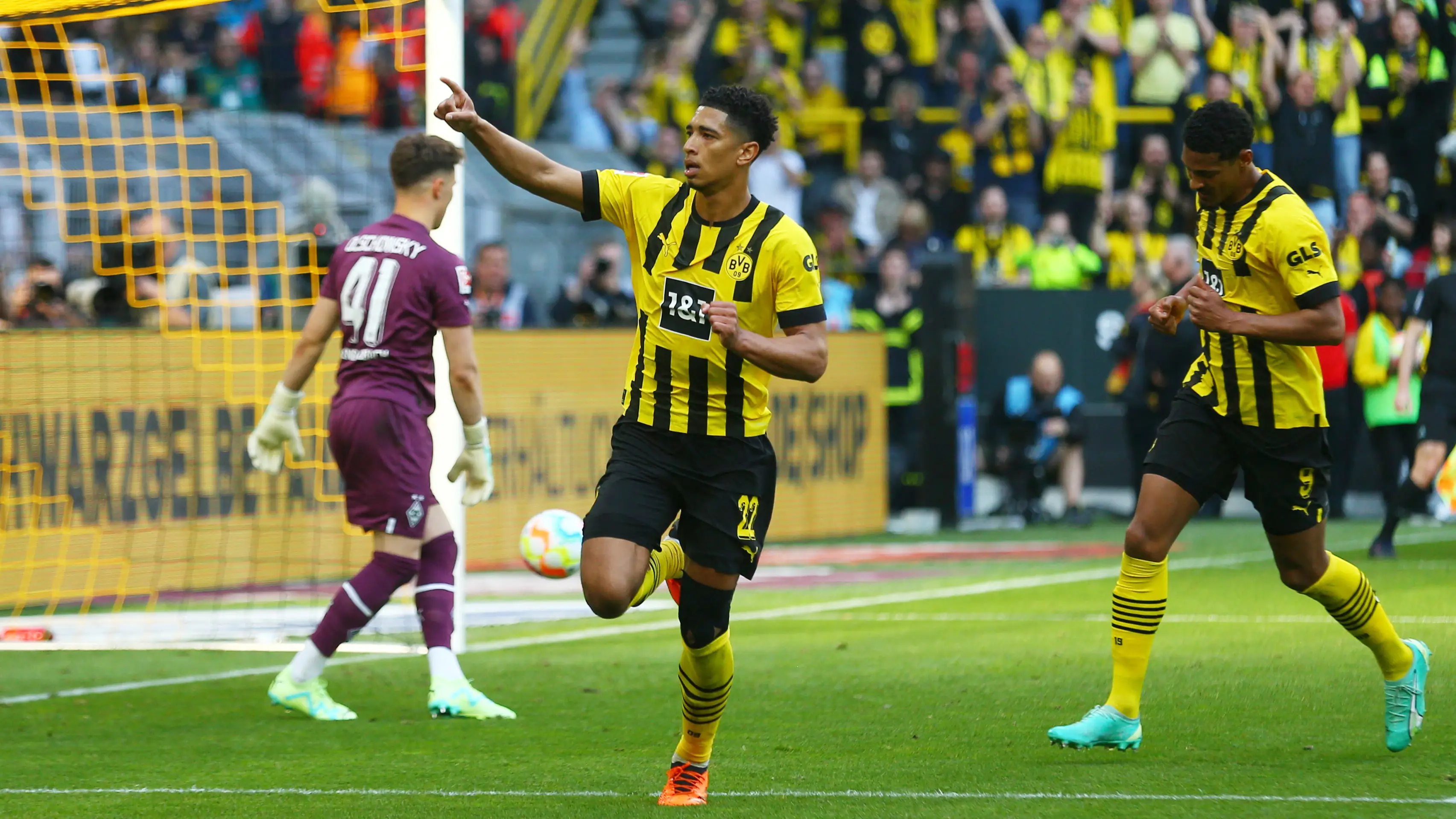 Jude Bellingham celebra un gol con el Borussia Dortmund Jude Bellingham celebra un gol con el Borussia Dortmund