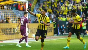 Jude Bellingham celebra un gol con el Borussia Dortmund