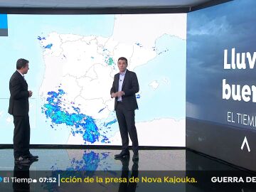 César Gonzalo avanza que media España está bajo las lluvias de la borrasca 'Óscar'