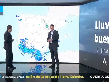 César Gonzalo avanza que media España está bajo las lluvias de la borrasca 'Óscar' César Gonzalo avanza que media España está bajo las lluvias de la borrasca 'Óscar'