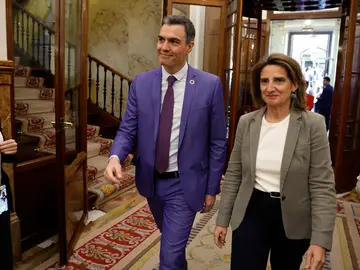 Teresa Ribera, junto al jefe del Ejecutivo, Pedro Sánchez Teresa Ribera, junto al jefe del Ejecutivo, Pedro Sánchez