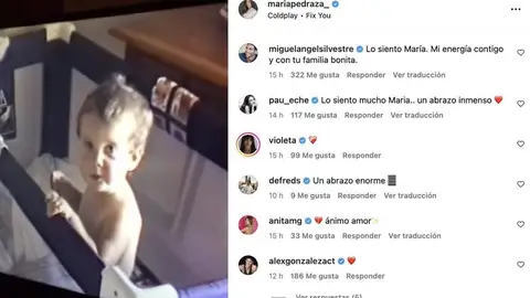 Álex González le envía su cariño a María Pedraza tras la muerte de su padre Álex González le envía su cariño a María Pedraza tras la muerte de su padre