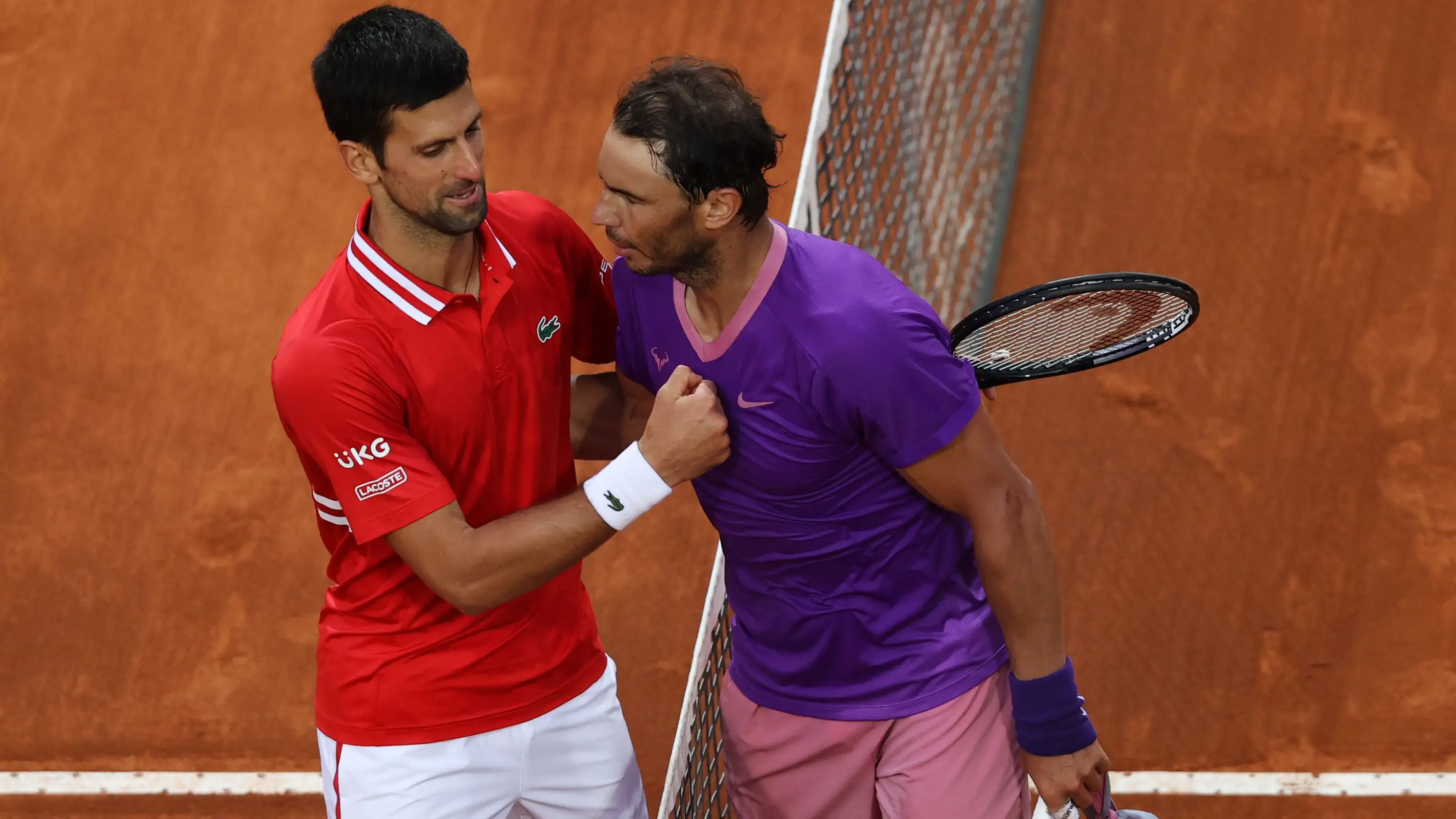 Djokovic y Nadal en la final de Roma 2021 Djokovic y Nadal en la final de Roma 2021