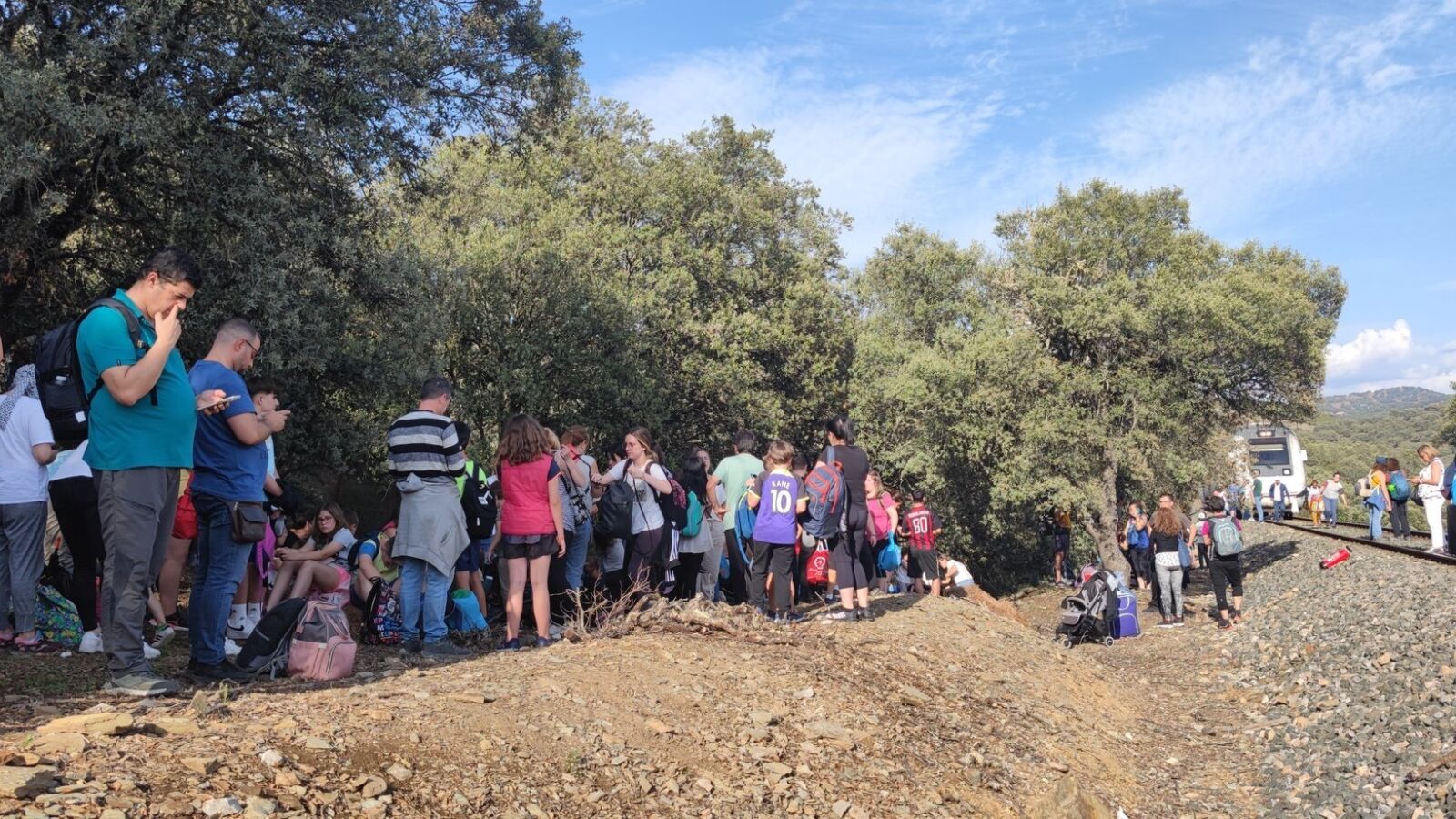 Caos en la evacuación de 170 personas de un tren en Extremadura tras un incendio: 