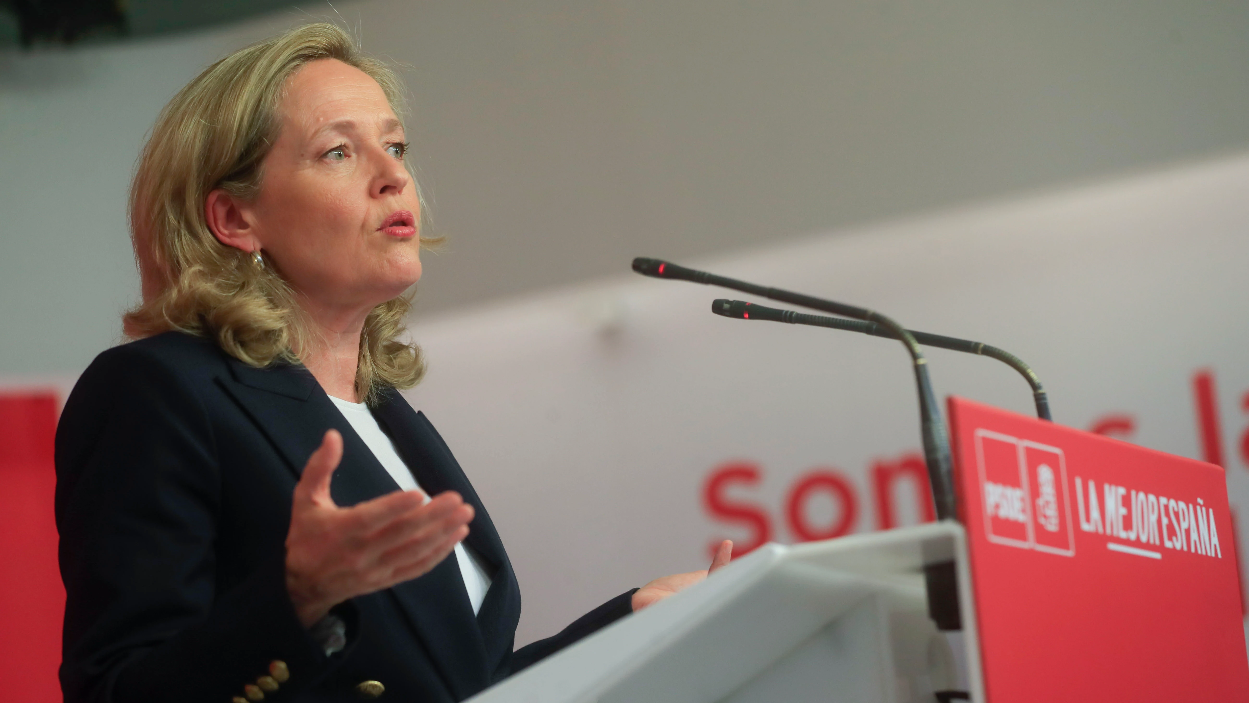 La vicepresidenta segunda del Ejecutivo, Nadia Calvi&ntilde;o