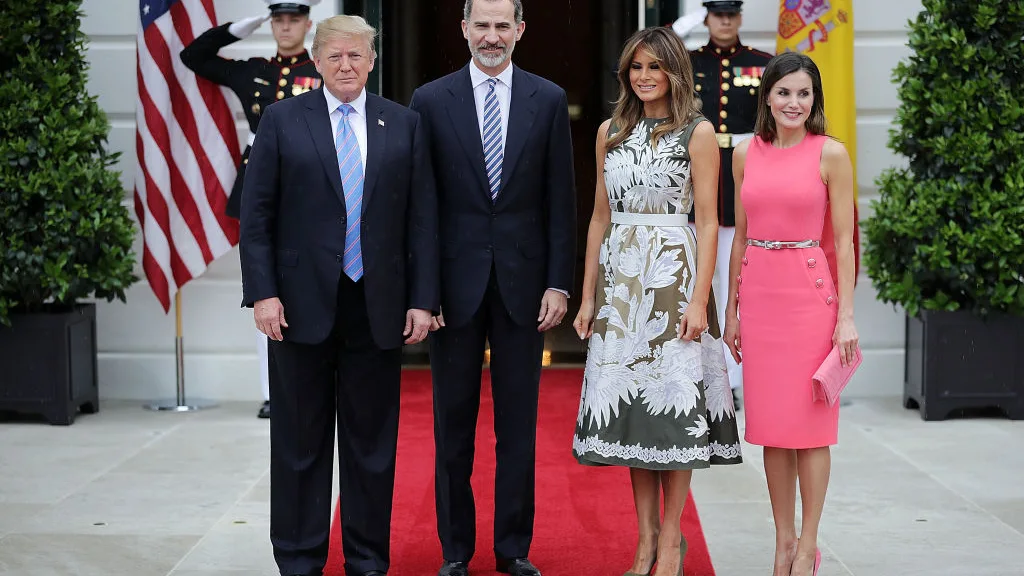 Los Reyes Felipe VI y Letizia, con Donald Trump y su mujer, Melania Los Reyes Felipe VI y Letizia, con Donald Trump y su mujer, Melania