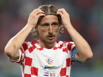 Luka Modric con la camiseta de Croacia Luka Modric con la camiseta de Croacia