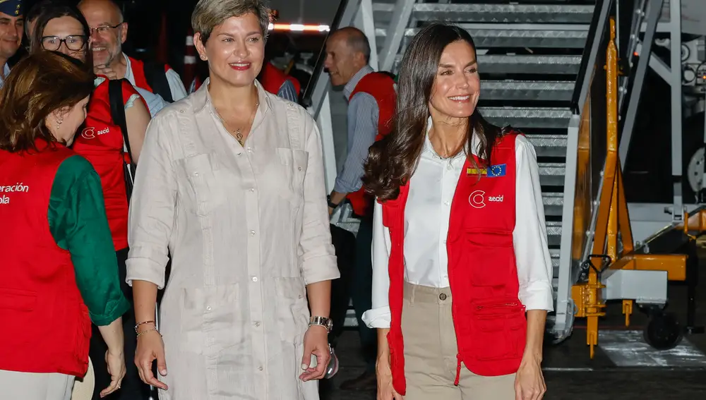 La reina Letizia con la primera dama de la República de Colombia, Verónica Alcocer