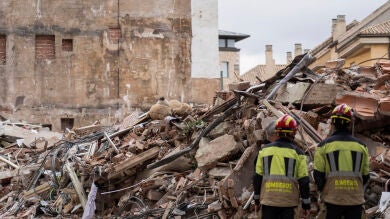 Los pilares del edificio derrumbado en Teruel tenían fisuras y desconchones