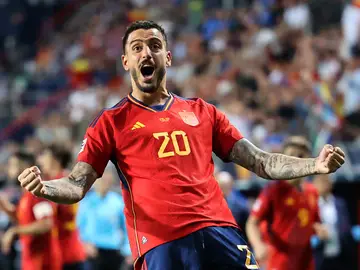 Joselu celebra su gol en el minuto 88 Joselu celebra su gol en el minuto 88