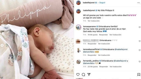 Philippa, la hija de Isabelle Junot y Álvaro Falcó