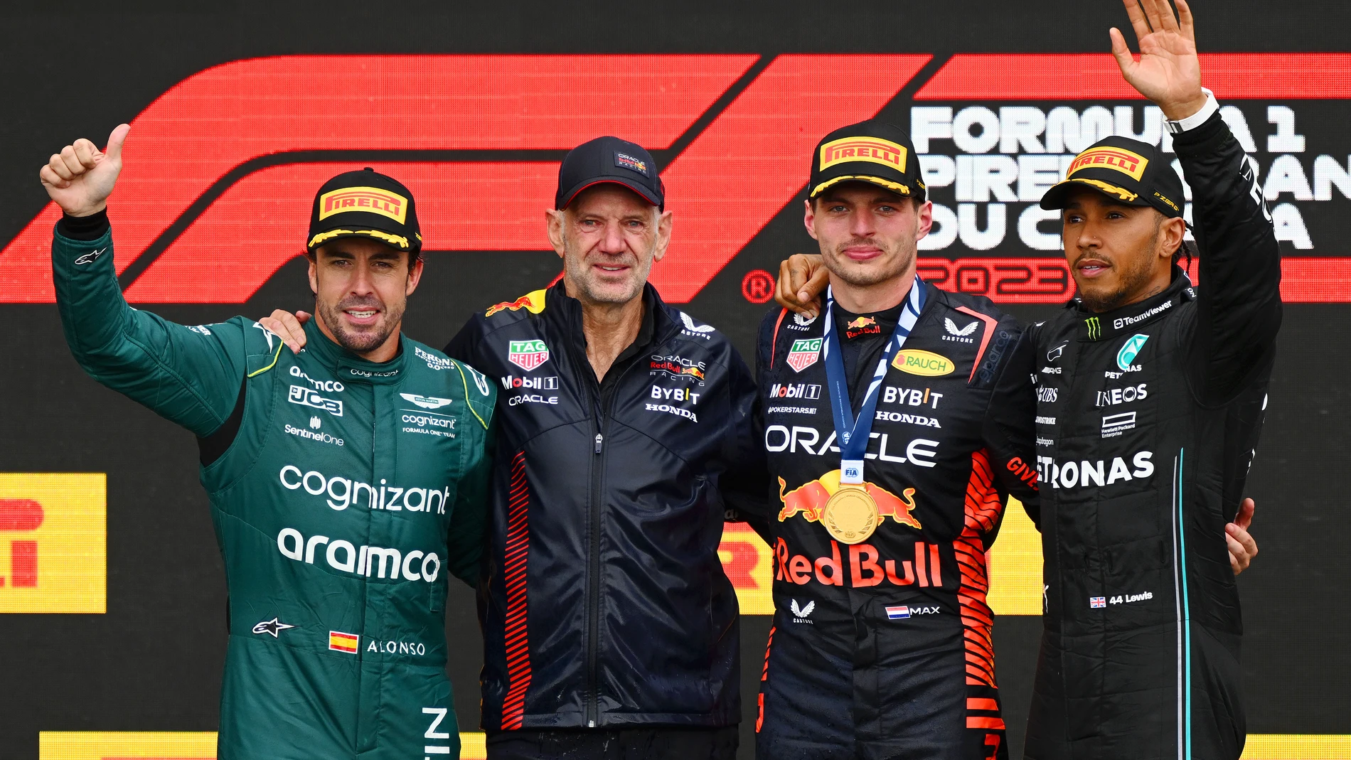 Verstappen, Alonso y Hamilton en el podio del GP de Canadá 2023