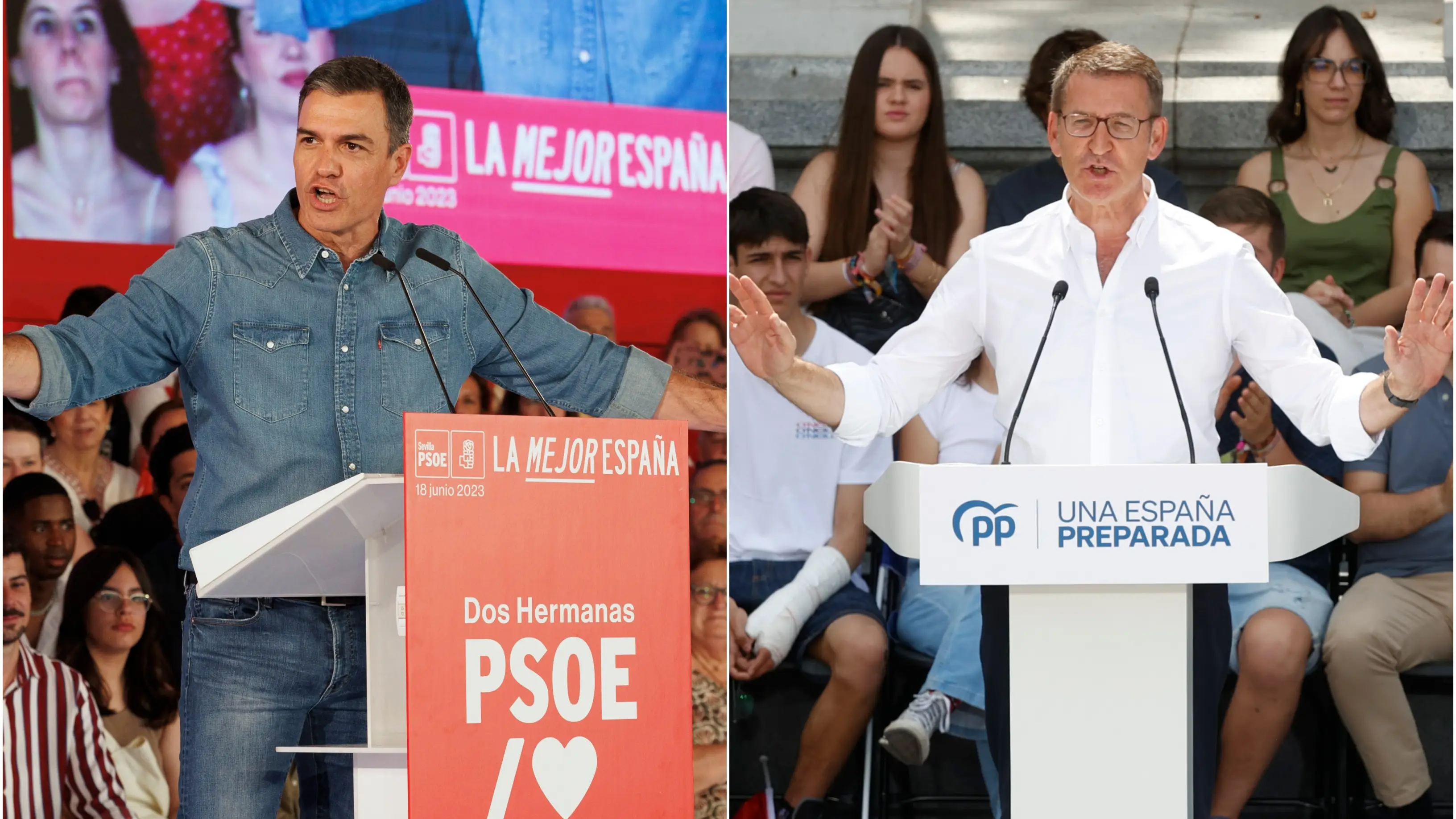 Pedro Sánchez y Alberto Núñez Feijóo Pedro Sánchez y Alberto Núñez Feijóo