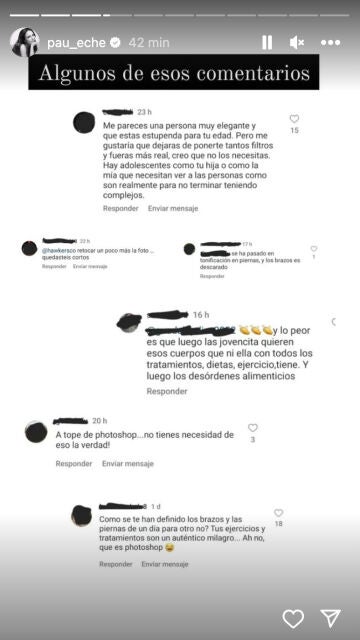 Los comentarios que ha recibido Paula Echevarría en su última publicación