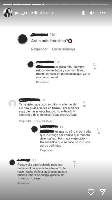 Los comentarios que ha recibido Paula Echevarría en su última publicación
