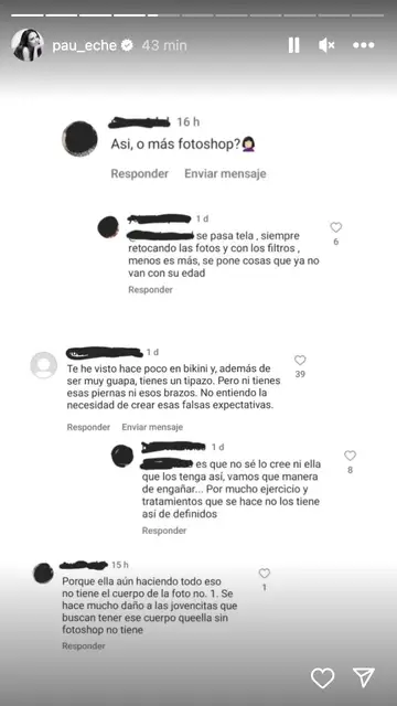 Los comentarios que ha recibido Paula Echevarría en su última publicación Los comentarios que ha recibido Paula Echevarría en su última publicación