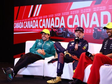 Fernando Alonso, Verstappen y Hamilton tras el GP de Canadá