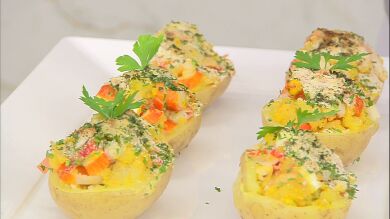 Patatas rellenas de surimi, una receta sencilla de Arguiñano y que llama mucho la atención