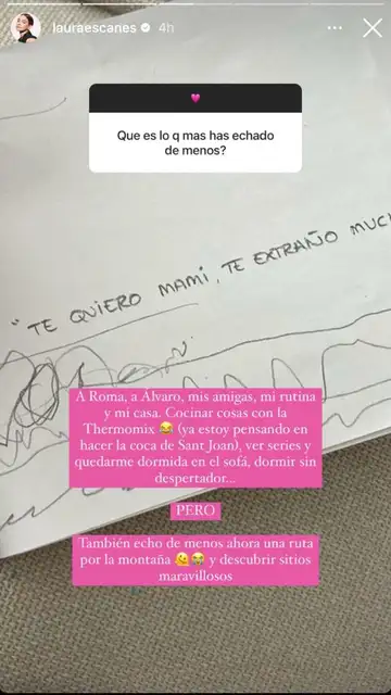 Laura Escanes revela que es lo que más ha echado de menos Laura Escanes revela que es lo que más ha echado de menos