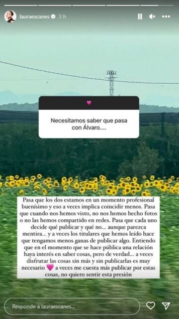 Laura Escanes se sincera sobre su relación con Álvaro de Luna