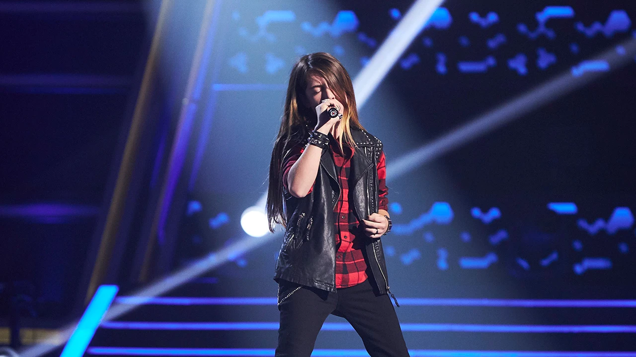 ¡Una estrella del rock! Lennon revoluciona el plató de ‘La Voz Kids’ a ritmo de AC/DC