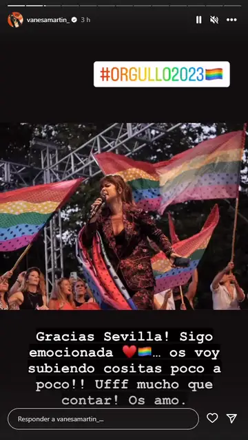 Vanesa Martín agradece el cariño tras ser la pregonera del Orgullo de Sevilla Vanesa Martín agradece el cariño tras ser la pregonera del Orgullo de Sevilla